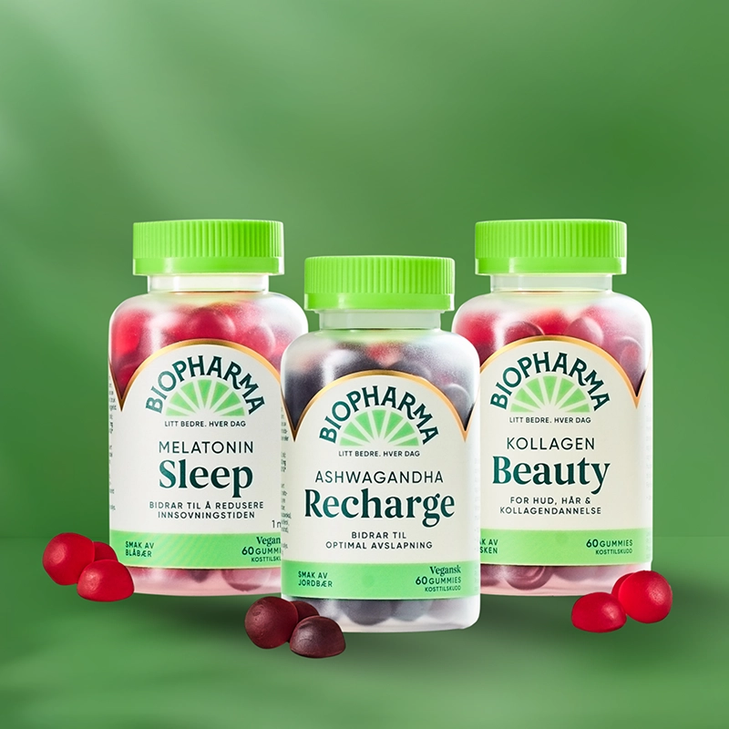The new Biopharma gummies consists of Sleep, Recharge and Beauty gummies